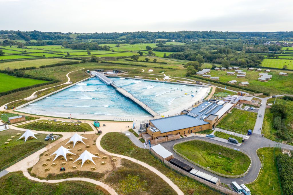 The Wave inland surfing lake near Bristol