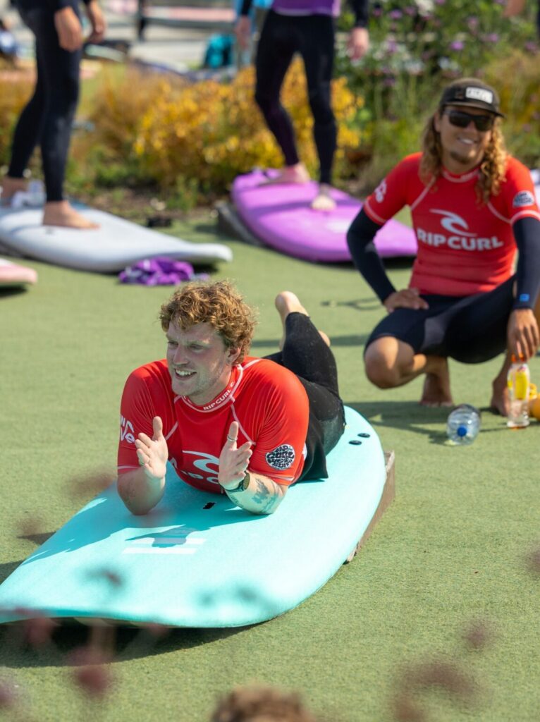 A surf lesson at The Wave Bristol.