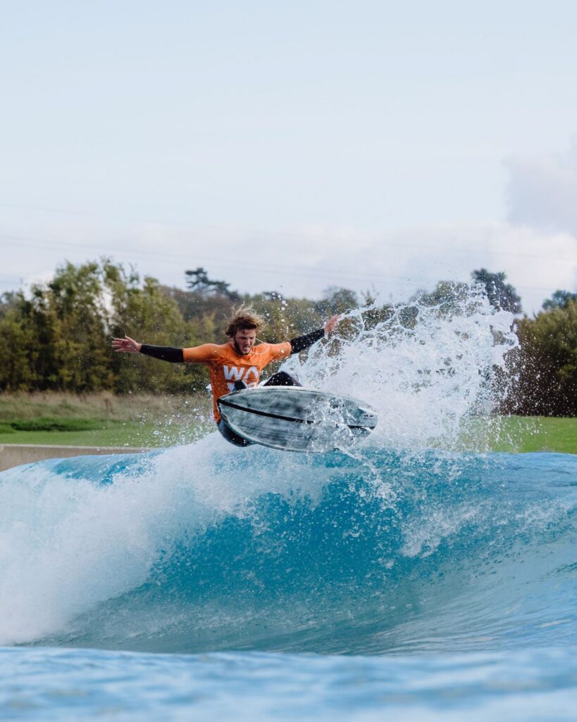 A big wave surfer rides the Expert setting at The Wave Bristol