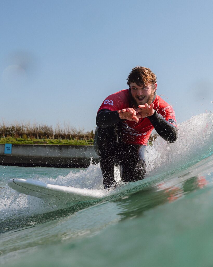 A surfer rides Intermediate Plus at The Wave Bristol