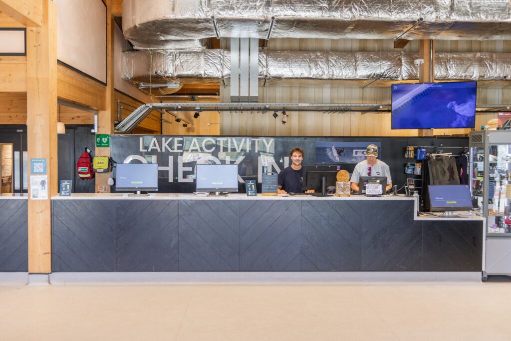 Check-in desk at The Wave Bristol
