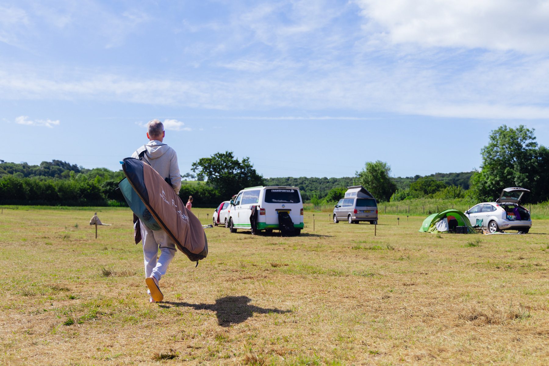 Surfer in the Field at The Wave
