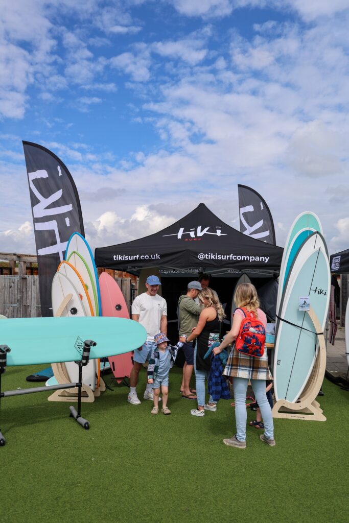 Tiki surfboard stall at The Wave
