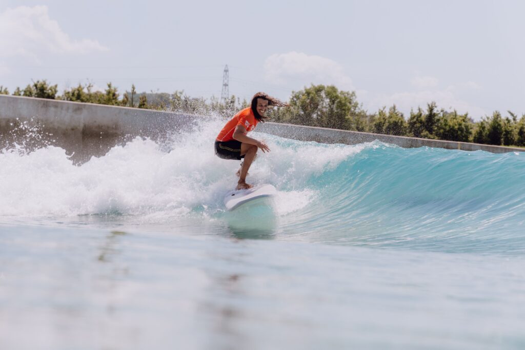 Surfer at The Wave in Bristol