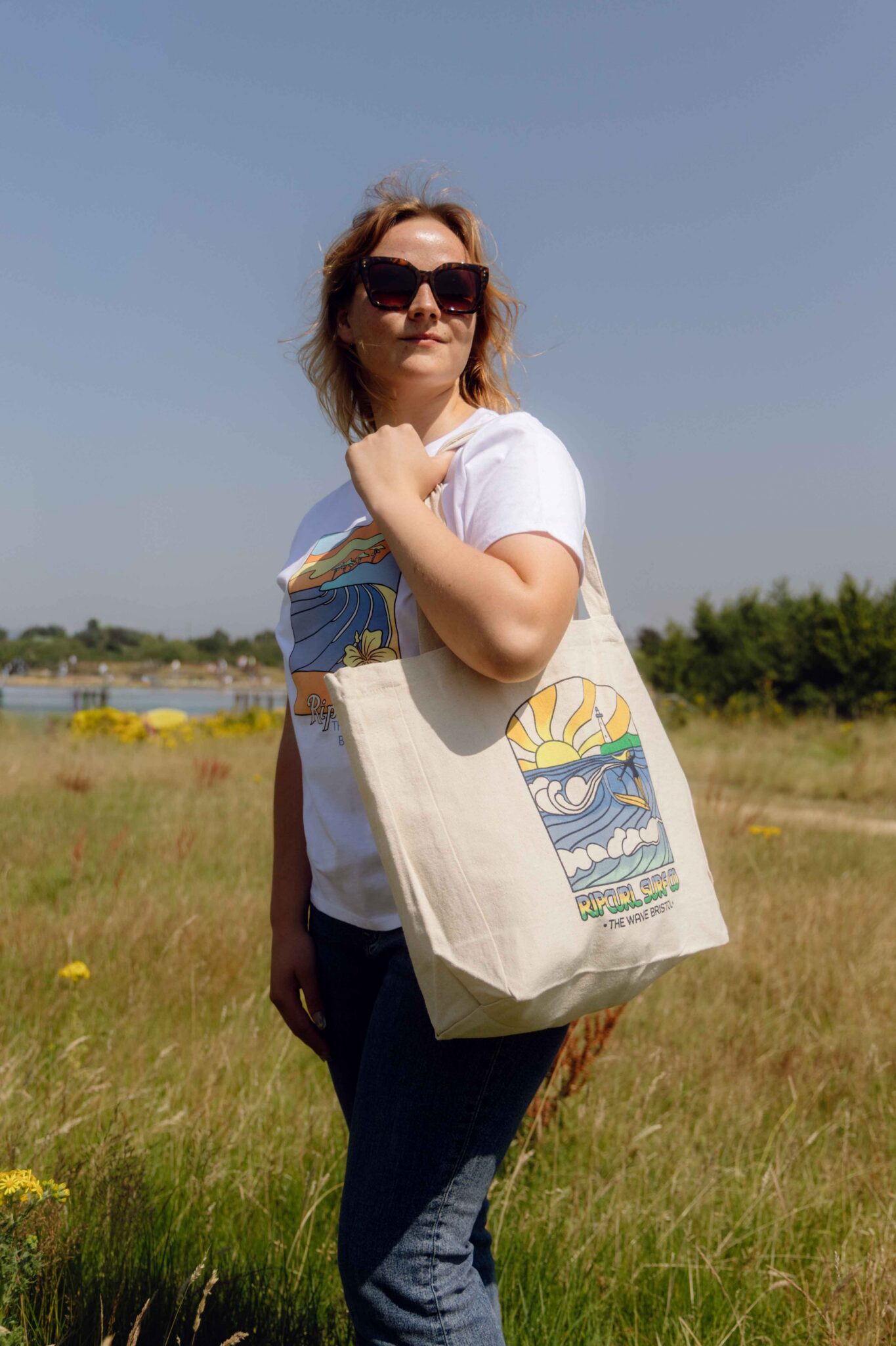 The Wave X Rip Curl Stringers Tote Bag - Image 3