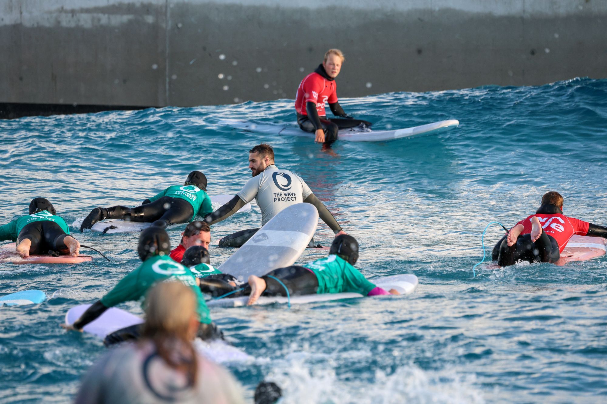 Wave Project surfers at in lake