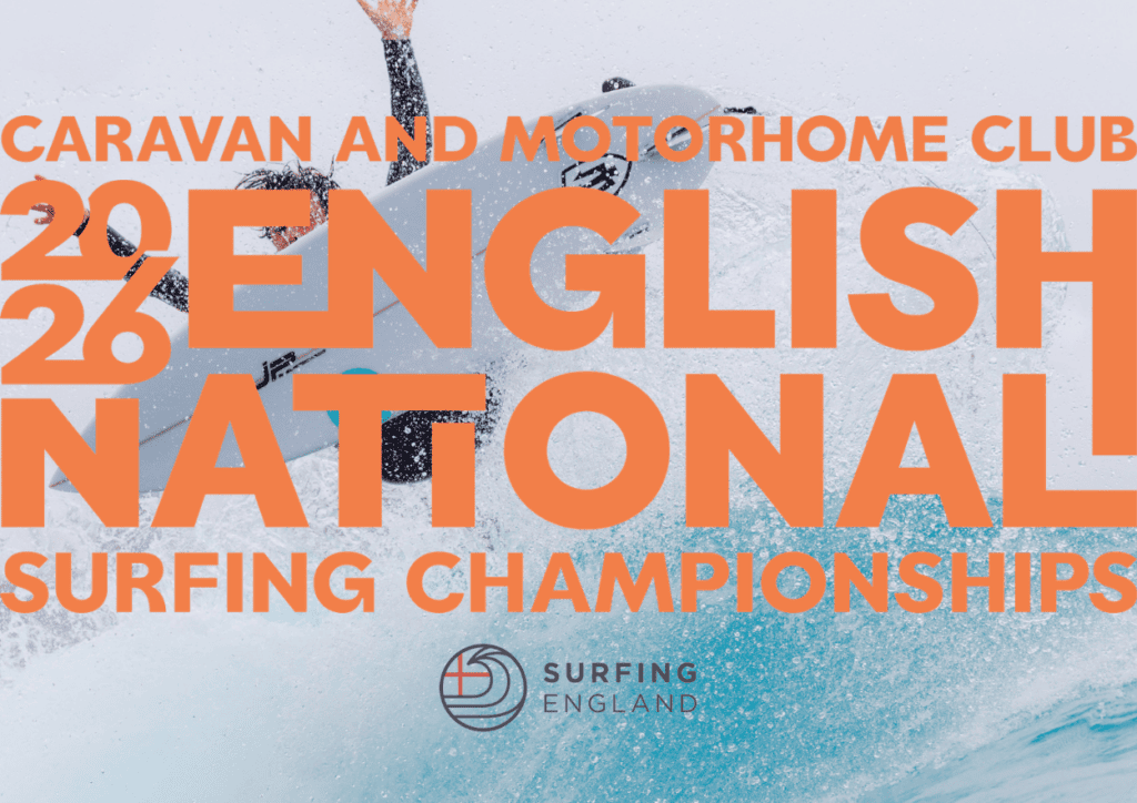 Surfer getting big air on flyer for 2026 Surfing England U12 and U14 National Championships at The Wave, Bristol