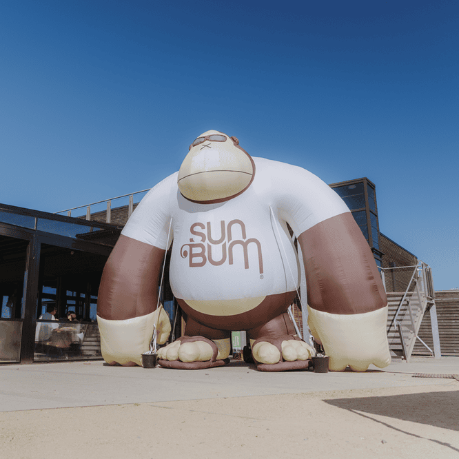 Sun Bum Sonny the ape inflatable at The Wave